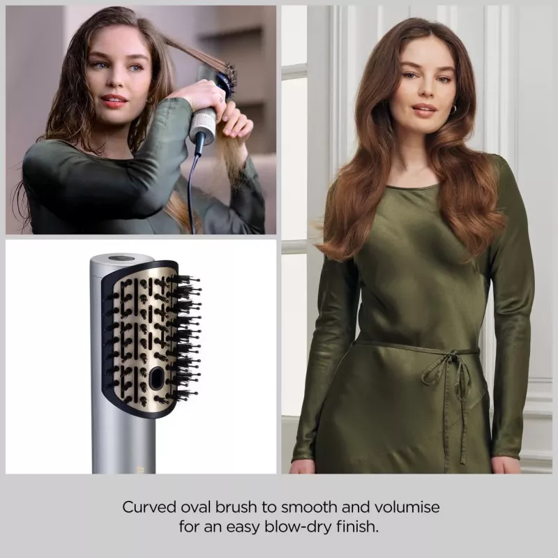 Juuksekujunduskomplekt BABYLISS AS6555E — Airflow tehnoloogia, 4 kuumutusastet, 2,5 m juhe, Hõbedane/Kuldne
