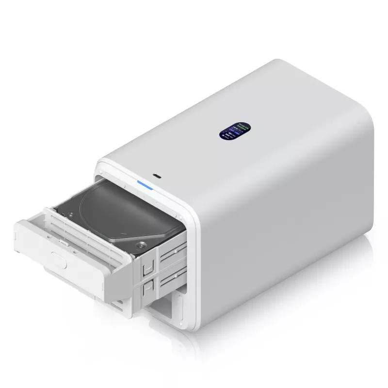 Ubiquiti UNAS-2-W Unifi Nas 2x 3.5 HDD pesa, 2.5GbE, USB-C, PoE++ adapter