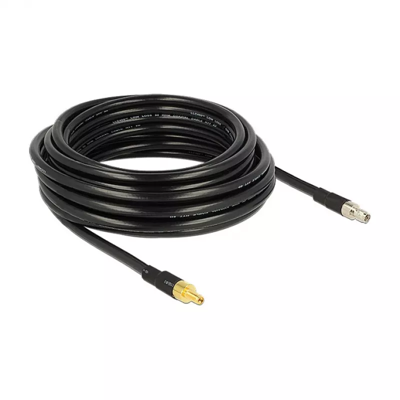 Koaksiaalkaabel DeLOCK 10m SMA/SMA CFD400 LLC400 Must