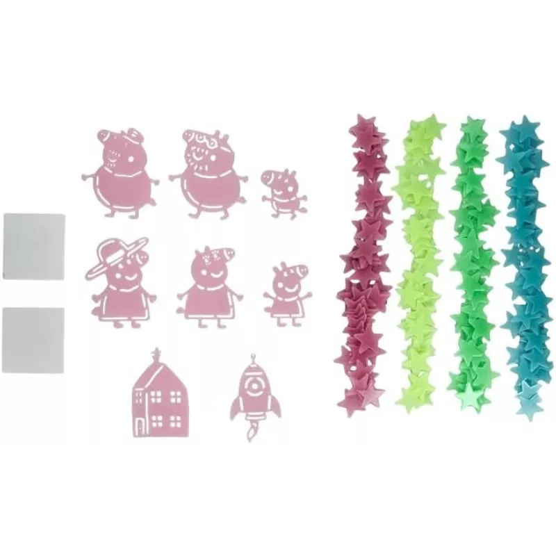 Seinakleit Hasbro Peppa Pig PP13870PP pimedas helendavad tähed
