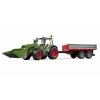 Mängutraktor BRUDER Fendt Vario 211 eeslaaduri ja külghaagisega