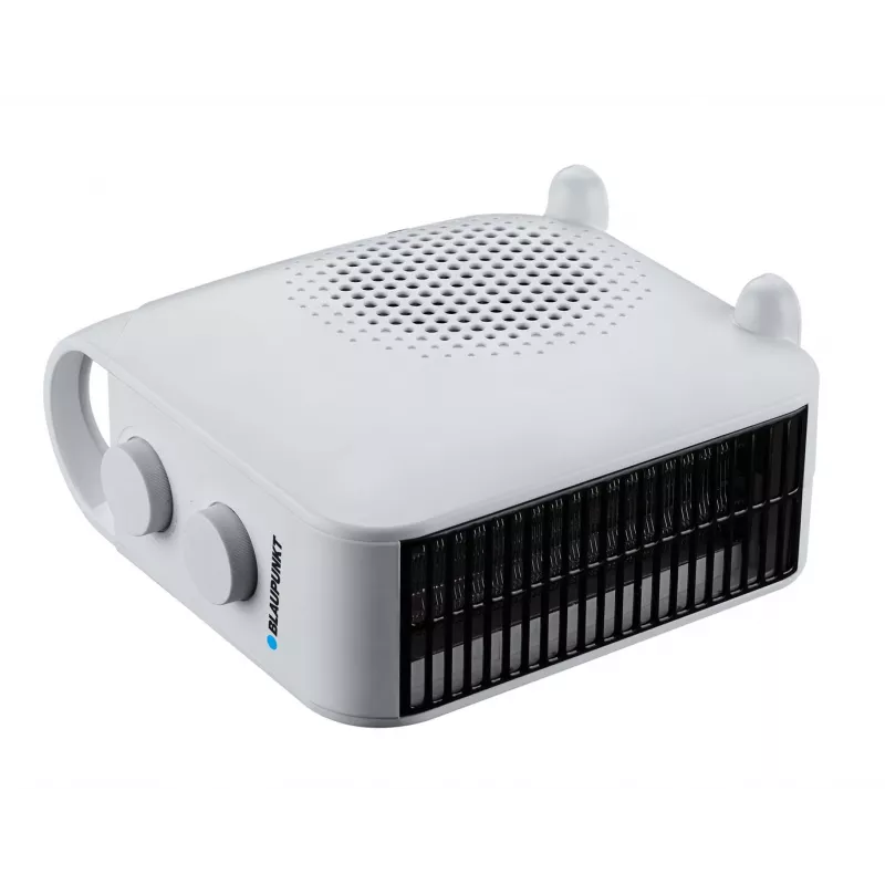 Ventilaatoriga elektriline ruumisoojendi BLAUPUNKT FHM301 — 2000 W, 2-astmeline (1000/2000 W), reguleeritav termostaat, 220–240 V, valge