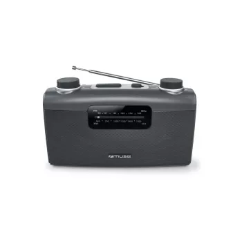 Kaasaskantav raadio Muse M-058 R — AM/FM, pööratav helitugevus, patarei või vahelduvvool (230 V, 50 Hz), must/hall