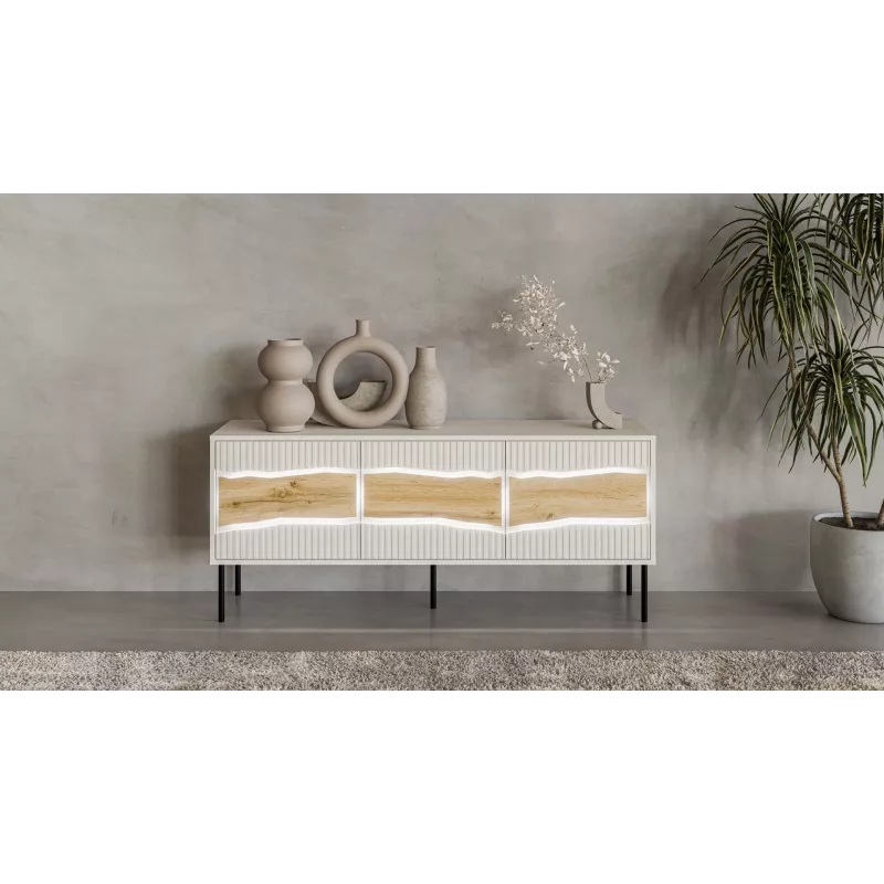 Cama INSERTO 3D TV-kapp 143.5x40x61.5 kašmiir + LED