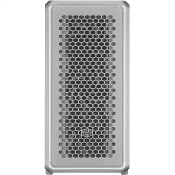 Arvuti korpus Cooler Master MasterFrame 600 Midi Tower hõbedane — ATX/Micro-ATX/ITX, karastatud klaas, toetab 3x140 mm esiventilaatoreid