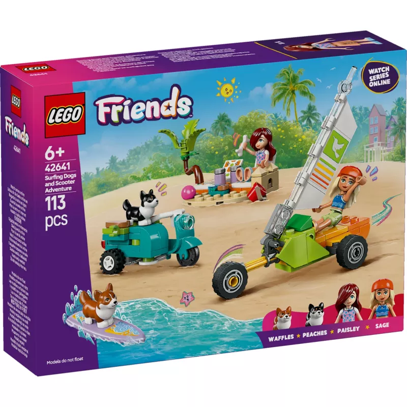 LEGO FRIENDS 42641 Surfikoerad ja tõukeratta seiklus
