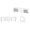 TV-kapp elektrilise kaminaga Cama Meble ONDA 180,5×40×58,0 cm, puitlaastplaat, roheline, vabaltseisev või seinale paigaldatav