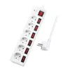 Pikendusjuhe LogiLink LPS250 1,5 m 6 vahelduvvoolu pistikupesa siseruumidesse valge