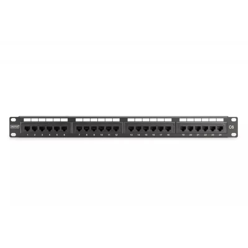 Digitus CAT 6 patch panel, varjestamata DN-91624U-CR