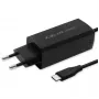 GaN 90W laadija QOLTEC 52420 USB-C PD 5–20 V 3 A/4,5 A väljund, 220–240 V sisend, 1,8 m kaabel, must