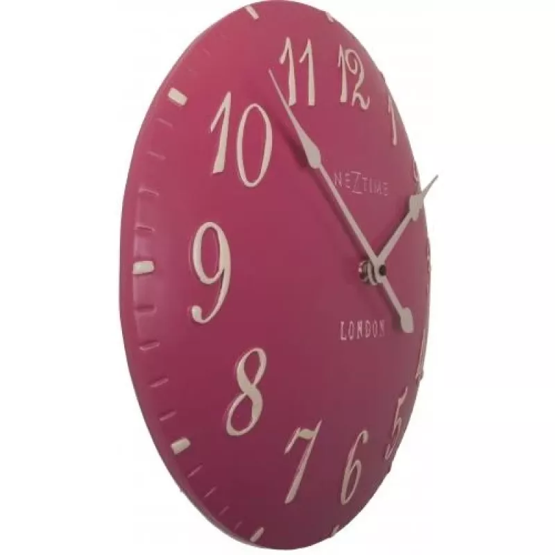 NeXtime klok 3084rz London Arabic, Ø34,5 cm, seinale, roosa/valge