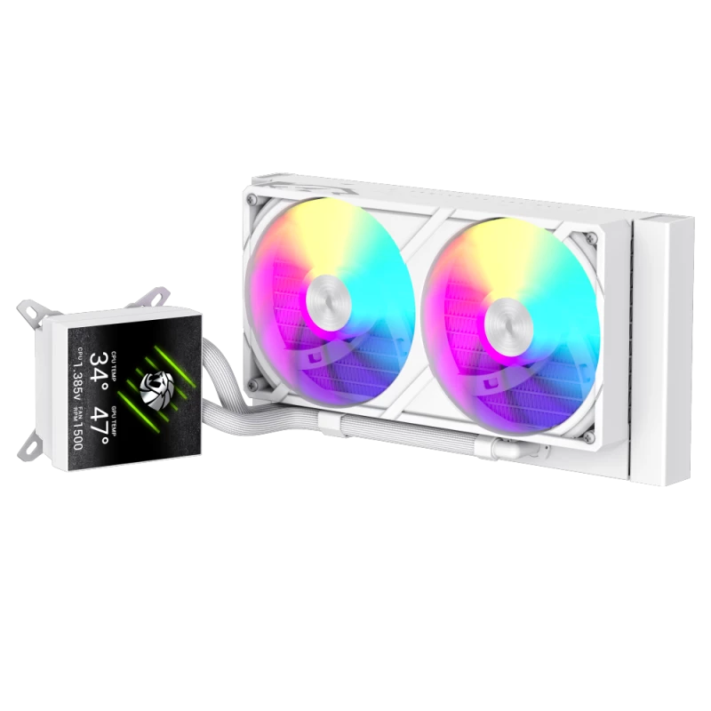 Gamemax CPU vedelikjahuti | GLACIER 240 LCD WH | Intel, AMD