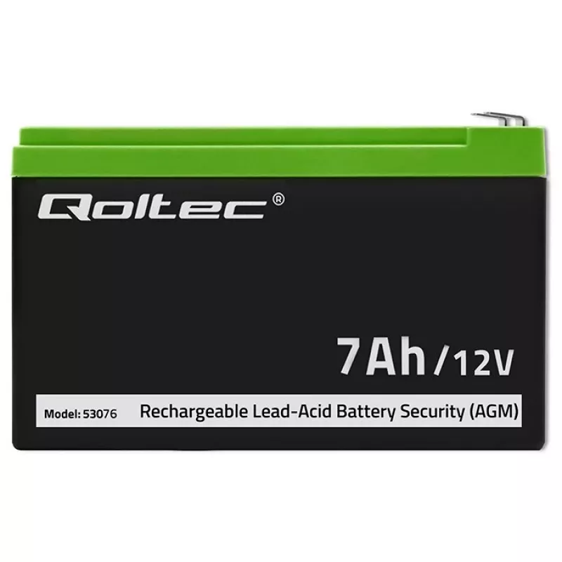 Qoltec 53076 AGM aku | 12V | 7Ah | Turvalisus