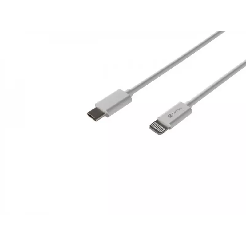 Kaabel Lightning (m)->USB-C (m) 2m Mfi Prati Valge Natec NKA-2151