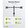 Goobay Monitor Arm Dual Flex - 17-32 inch Screen - Desk Mount VESA 75 and 100mm - Rotate, Swivel and Tilt - Height Adjustable Bracket - Maximum Load
