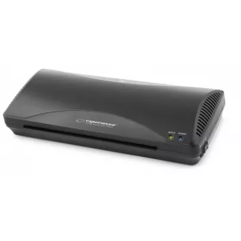 Külm/kuum laminatsioonimasin ESPERANZA EFL001 — A4, max laius 24 cm, 80–125 µm kile, 250 mm/min, paksus 0,6 mm