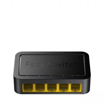 Võrgukommutaator Cudy FS105D — 5-pordiline Fast Ethernet 10/100, 1 Gbit/s kommutatsioon, must
