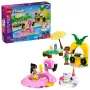 Ehitusmänguasi LEGO Friends komplekt 42658 basseinipidu ükssarviku ja flamingoga, tegelased ja tarvikud