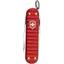 Taskunuga Victorinox Classic SD Precious Alox Iconic Red — kompaktne võtmehoidja multitööriist, väike tera, käärid, küüneviil