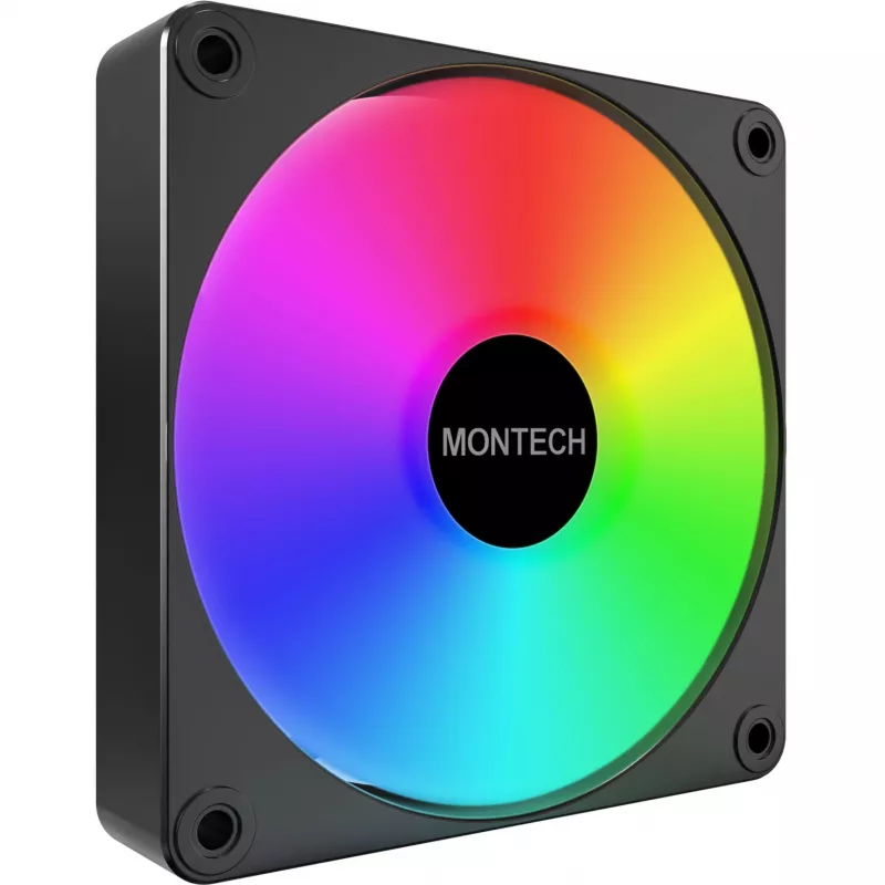 Montech GF120R V2 ARGB Arvutikorpuse ventilaatorimoodul 12 cm Must 3 tk