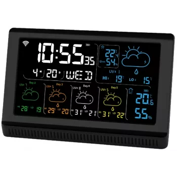 Nutikõlar MANTA MTO200B Windy Must — Bluetooth ja Wi‑Fi juhtmevaba heli, häälassistendi tugi