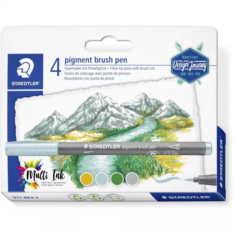 Staedtler pigment brush pen 371 viltpliiats Kuldne 1 tk