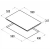 Sisseehitatud pliit CATA TN 604 — 59 cm must, 4 keedutsooni, puutejuhtimine, LED-ekraan