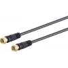 Koaksiaalkaabel S/CONN 80094-G-128CP-S 3,75 m F-tüüp Must