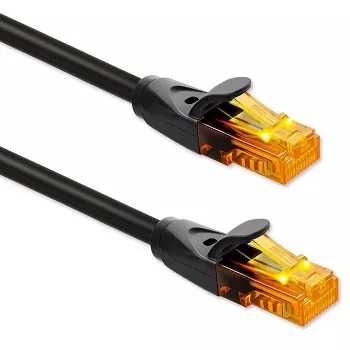 Võrguparanduskaabel UTP Cat6 QOLTEC 25 m, 2×RJ45, must