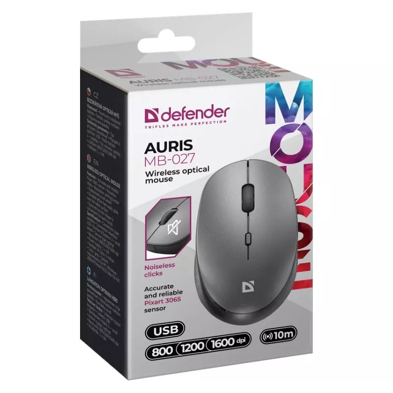 Juhtmevaba hiir DEFENDER AURIS MB-027 liides