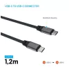 USB-C–USB-C magnetiline punutud kaabel FIXED FIXDBM-CC12-GR, USB 2.0, 1,2 m, hall