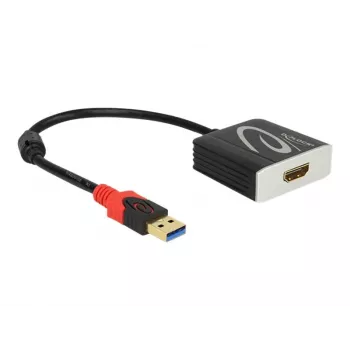Video kaabliadapter DeLOCK 62736 USB Type-A HDMI-le 0,2 m Must