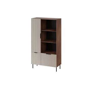 Raamaturiiul Cama Meble ALMERA Cama 4, pähkel/kašmiir, 90×42×165 cm