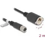Võrgukaabel DeLOCK M12 kaabel X-kodeeringuga 8-kontaktiline emane RJ45 pistikupesale Cat.6A 2 m must
