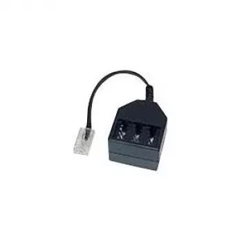 Helos - Telefonadapter - RJ-11 (M) to TAE-NFN (W) - 10 cm - Must