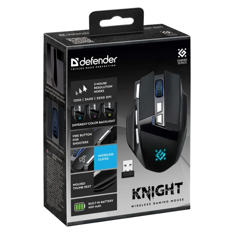 hiir DEFENDER GM-885 KNIGHT RF WIRELESS 3200dpi 8P Must