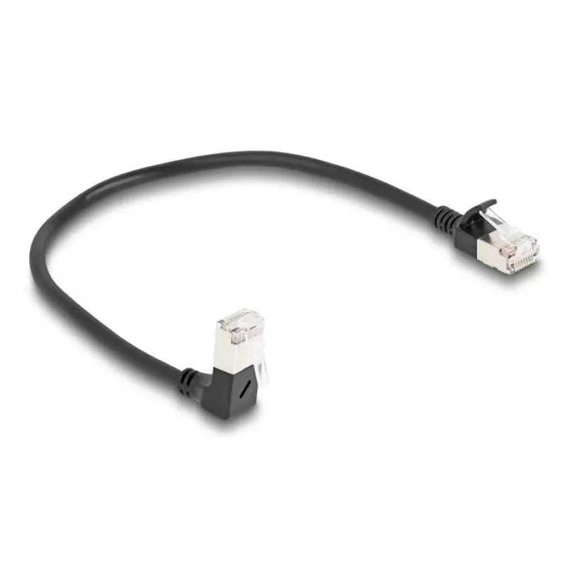 võrgukaabel DeLOCK RJ45 Cat.6A 0.25m Must
