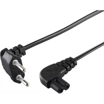 Toitekaabel ShiverPeaks 09-06001 — Euro-pistik nurga all IEC 60320 C7-le, 1,5 m