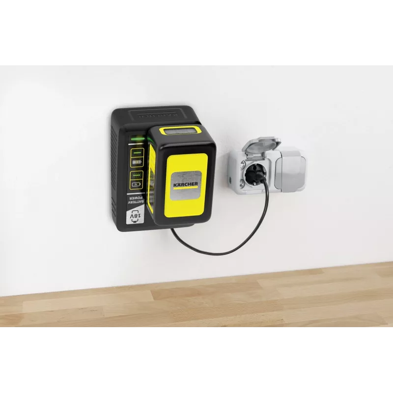 Aku- ja laadijakomplekt Karcher 2.445-063.0, Universal 18V 5000mAh, kollane/must