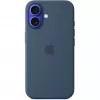 Silikoonümbris Apple iPhone 16 MagSafe Denim Cover sinine 6,1 tolli