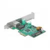 PCI Express x1 kaart DeLOCK RTL8125 2.5 Gigabit LAN PoE+