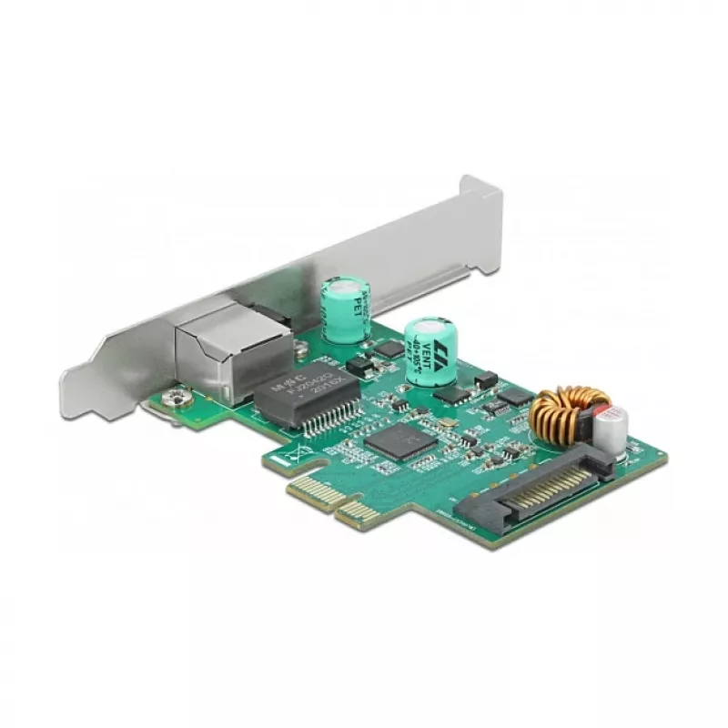 PCI Express x1 kaart DeLOCK RTL8125 2.5 Gigabit LAN PoE+