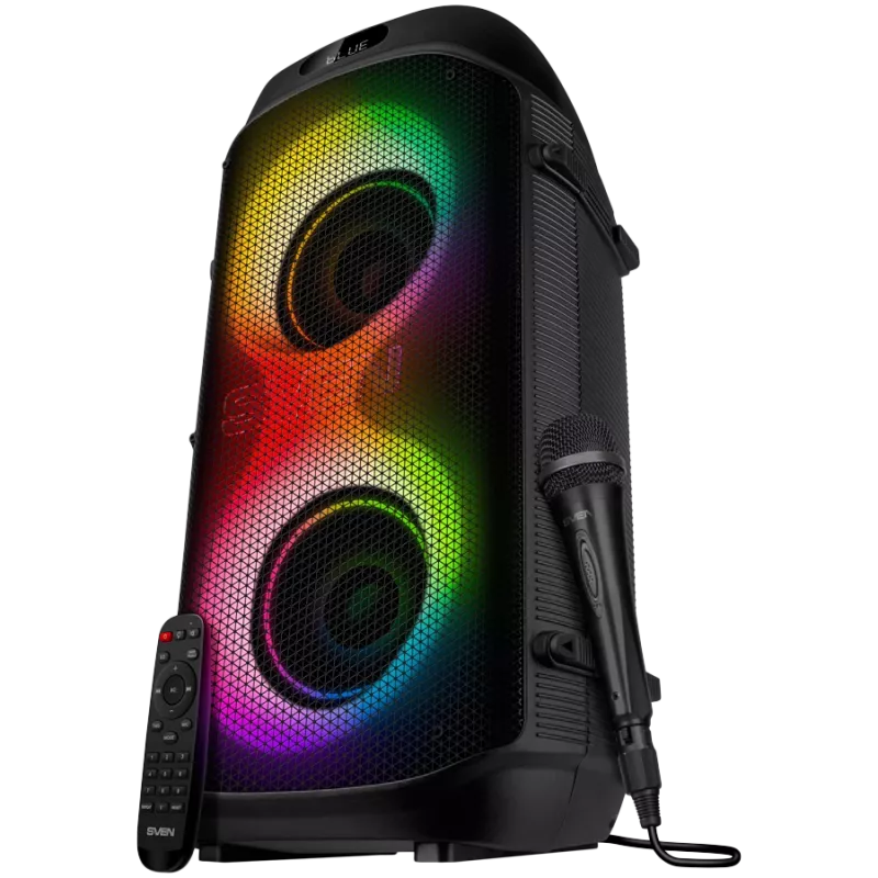 SVEN PS-850, (100W, TWS, Bluetooth, FM, USB, microSD, LED-ekraan, 8000mAh)