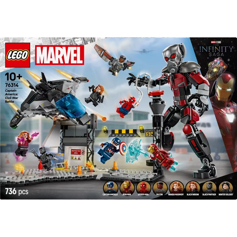 LEGO MARVEL 76314 Kapten Ameerika: Kodusõja lahing