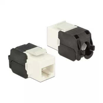 Keystone-moodul DELOCK 86266, RJ-45 LSA-le, must/valge, 16×37,8×22,5 mm