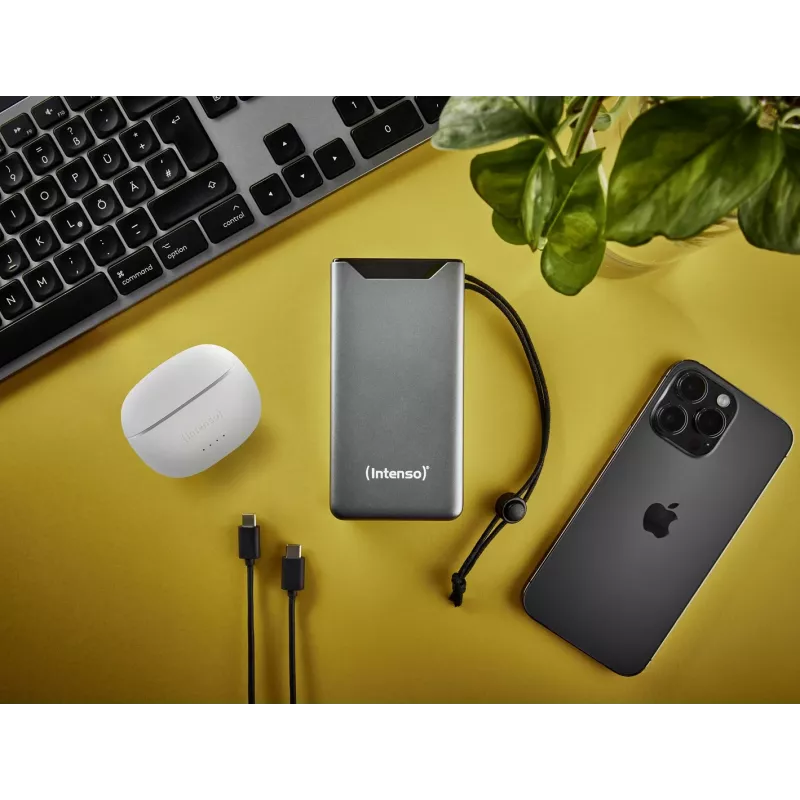 Akupank INTENSO 7332054 — 20000 mAh, PD 3.0 ja QC 3.0, 20 W, USB-A + USB-C, hall