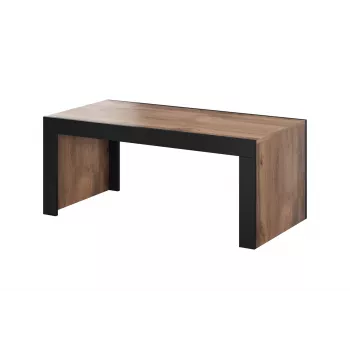 Kohvilaud Cama Meble MILA 120x60x50 cm Wotan tammeplaat, must raam
