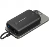 Akuplokk 20 000 mAh, integreeritud USB-C-kaabel 13 cm, 30 W (must, 20 Ah, 1x USB-A, 2x USB-C, PD, QC)