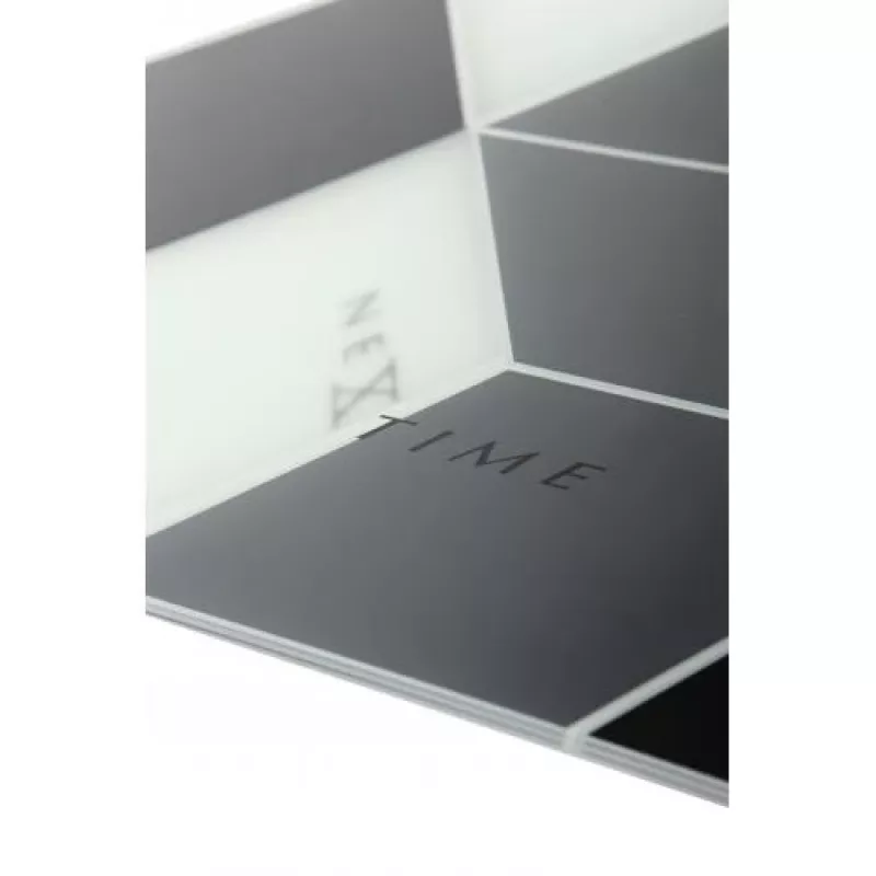 NeXtime klok 8171 Cubic, 43,5x37 cm, Sein, Must/Valge/Hall