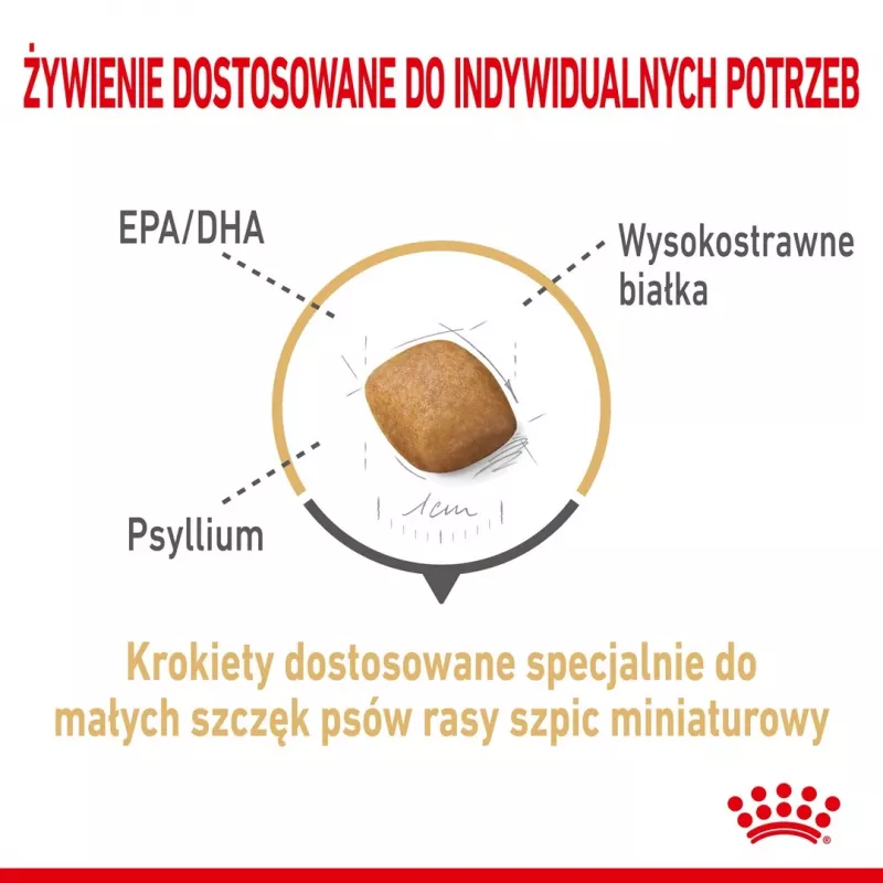 Kuiv koeratoit Royal Canin Pomeranian Adult 3 kg — väikesetõuliste valem täiskasvanud pomeranlastele